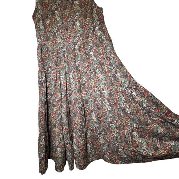 Autumn Leaves Whimsigoth Floral Maxi Dress Cottagecore Nature Granola Hippie XL - Picture 7 of 7